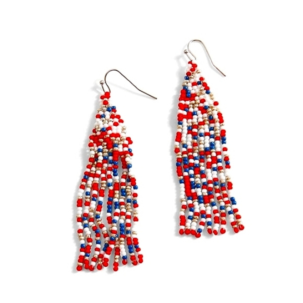 Lane Bryant Americana bead earrings